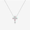 Wholesale Necklace 925 Sterling Silver Cross Zircon Electroplated Geometric Design For Women