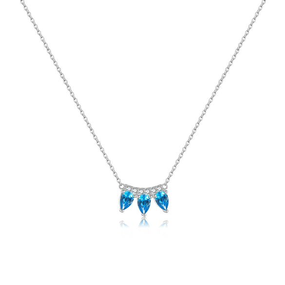 Wholesale Necklace 925 Sterling Silver Drop Crown Geometric Electroplated Women's Fashion