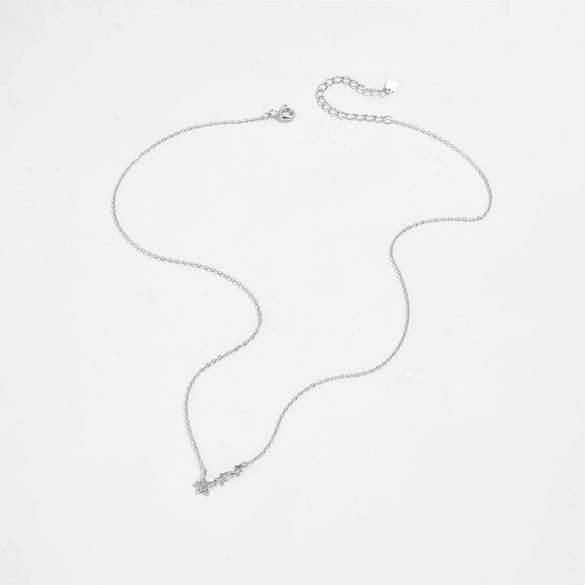 Wholesale Necklace 925 Sterling Silver Fivepointed Star Electroplated Fashion Geometric Style For Women