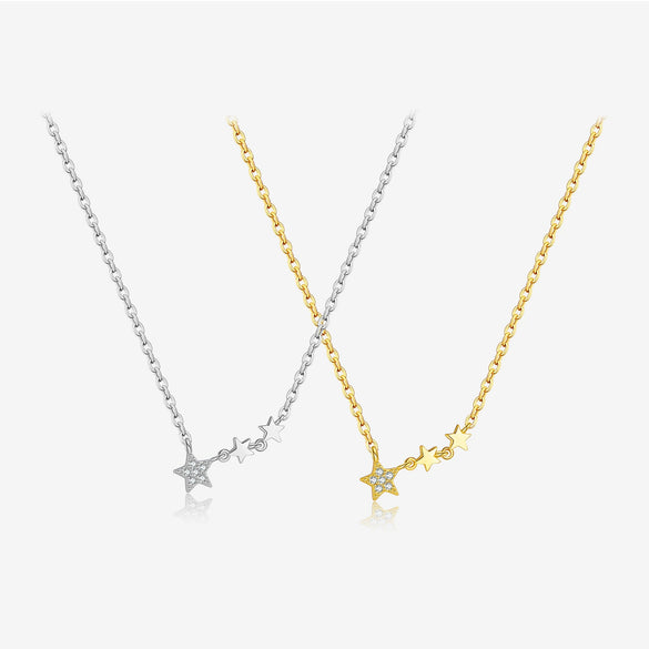 Wholesale Necklace 925 Sterling Silver Fivepointed Star Electroplated Fashion Geometric Style For Women
