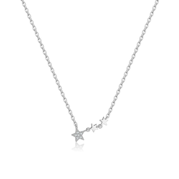 Wholesale Necklace 925 Sterling Silver Fivepointed Star Electroplated Fashion Geometric Style For Women