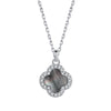 Wholesale Necklace 925 Sterling Silver Flower Clover Electroplated Women's Fashion