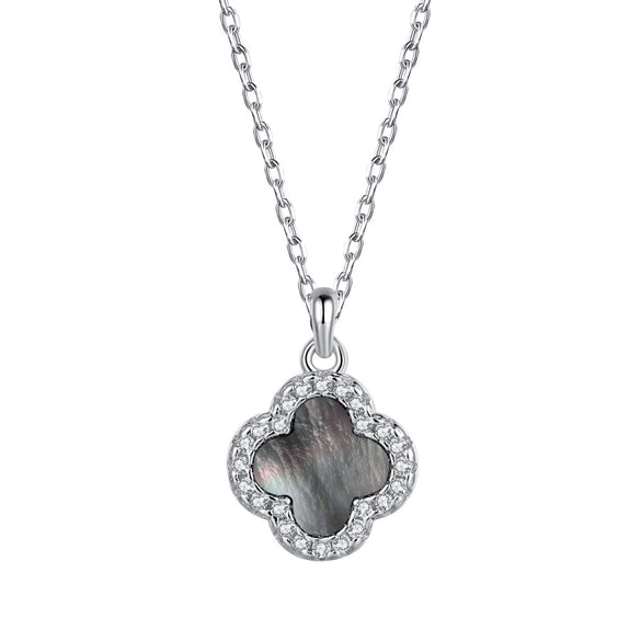 Wholesale Necklace 925 Sterling Silver Flower Clover Electroplated Women's Fashion