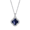Wholesale Necklace 925 Sterling Silver Flower Clover Electroplated Women's Fashion