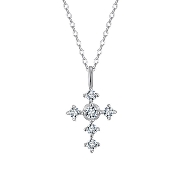 Wholesale Necklace 925 Sterling Silver Geometric Cross Electroplated Design For Women