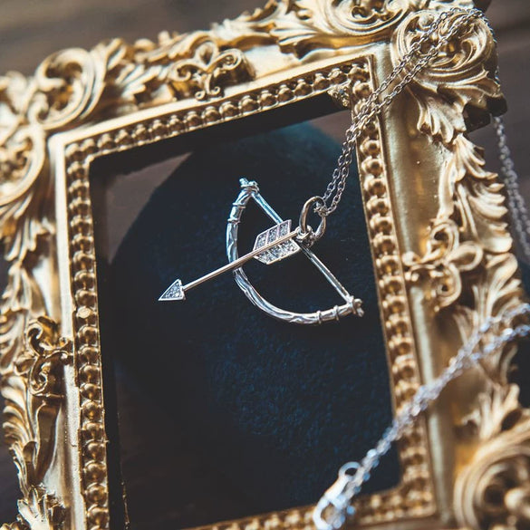 Wholesale Necklace 925 Sterling Silver Geometric Cupid's Arrow Electroplated