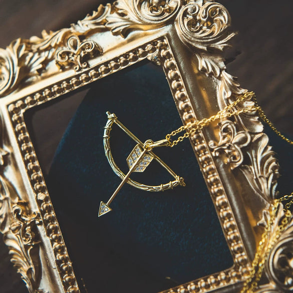 Wholesale Necklace 925 Sterling Silver Geometric Cupid's Arrow Electroplated