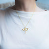 Wholesale Necklace 925 Sterling Silver Geometric Cupid's Arrow Electroplated