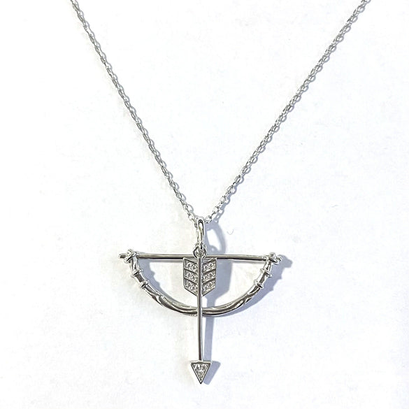 Wholesale Necklace 925 Sterling Silver Geometric Cupid's Arrow Electroplated