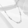 Wholesale Necklace 925 Sterling Silver Geometric Diamond Stacked Design For Women
