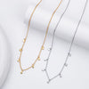 Wholesale Necklace 925 Sterling Silver Geometric Disc Electroplated O Word Chain For Women