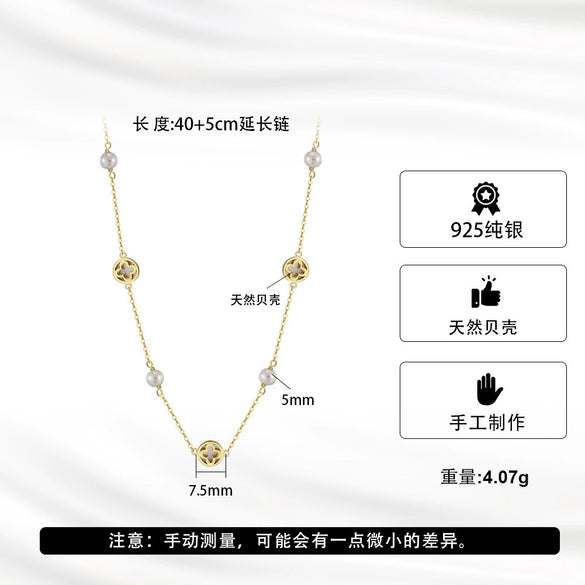 Wholesale Necklace 925 Sterling Silver Geometric Electroplating For Women