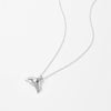 Wholesale Necklace 925 Sterling Silver Geometric Fishtail Design Platinum 18K Gold Plated Diamond Pendant