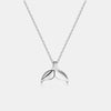 Wholesale Necklace 925 Sterling Silver Geometric Fishtail Design Platinum 18K Gold Plated Diamond Pendant