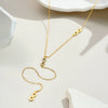 Wholesale Necklace 925 Sterling Silver Geometric Heart Long Tassel Electroplated Platinum 18K Gold Unisex