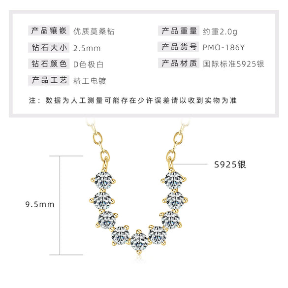 Wholesale Necklace 925 Sterling Silver Geometric Pendant Set With Diamonds Minimalist Style For Women