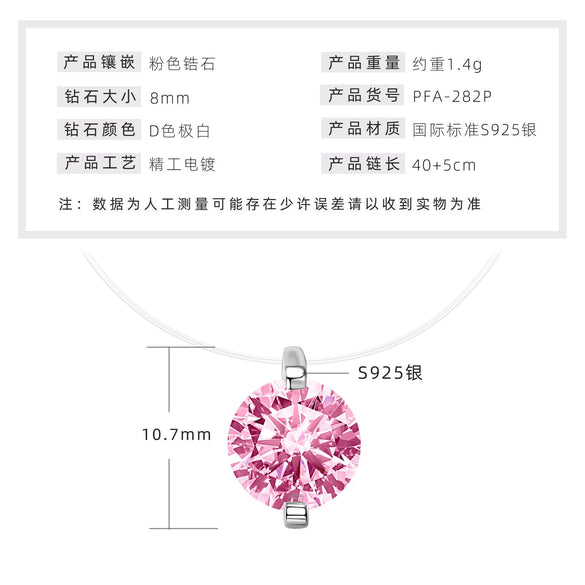 Wholesale Necklace 925 Sterling Silver Geometric Pendant Set With Diamonds Minimalist Style For Women