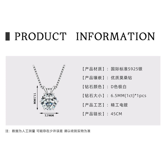 Wholesale Necklace 925 Sterling Silver Geometric Pendant Set With Diamonds Minimalist Style For Women