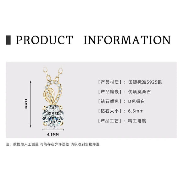Wholesale Necklace 925 Sterling Silver Geometric Pendant Set With Diamonds Minimalist Style For Women