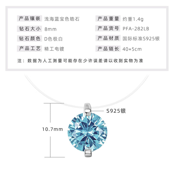 Wholesale Necklace 925 Sterling Silver Geometric Pendant Set With Diamonds Minimalist Style For Women