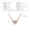 Wholesale Necklace 925 Sterling Silver Geometric Pendant Set With Diamonds Minimalist Style For Women