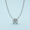 Wholesale Necklace 925 Sterling Silver Geometric Pendant Set With Diamonds Minimalist Style For Women