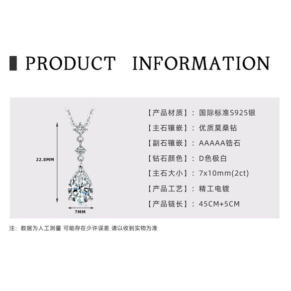 Wholesale Necklace 925 Sterling Silver Geometric Pendant Set With Diamonds Minimalist Style For Women