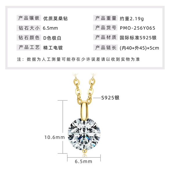 Wholesale Necklace 925 Sterling Silver Geometric Pendant Set With Diamonds Minimalist Style For Women