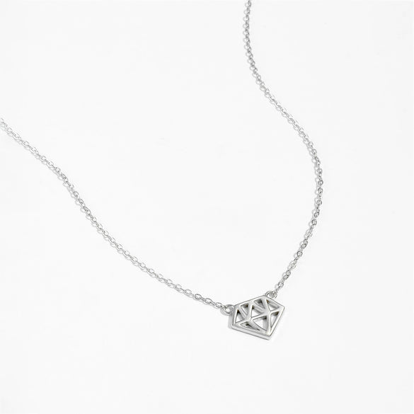 Wholesale Necklace 925 Sterling Silver Geometric Style Electroplated