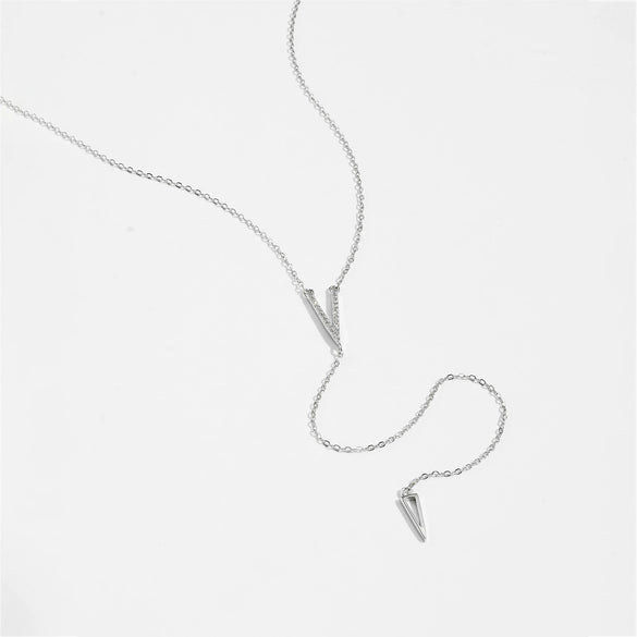 Wholesale Necklace 925 Sterling Silver Geometric Tassel Electroplated For Women