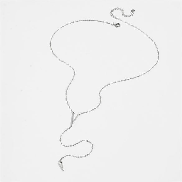 Wholesale Necklace 925 Sterling Silver Geometric Tassel Electroplated For Women