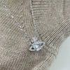 Wholesale Necklace 925 Sterling Silver Heart Shape With Saturn Planet Design For Women