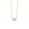 Wholesale Necklace 925 Sterling Silver Heartshaped Diamond Zircon Women's Fashion Cross Chain