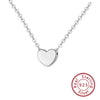 Wholesale Necklace 925 Sterling Silver Heartshaped Geometric Simple Light Luxury Women's Accessories