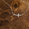Wholesale Necklace 925 Sterling Silver Horizontal Cross Inlaid Zircon Geometric Style For Women