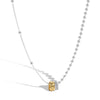 Wholesale Necklace 925 Sterling Silver Irregular Ballpoint Chain Double Ring Diamond Pendant Light Luxury Geometric Electroplating For Women