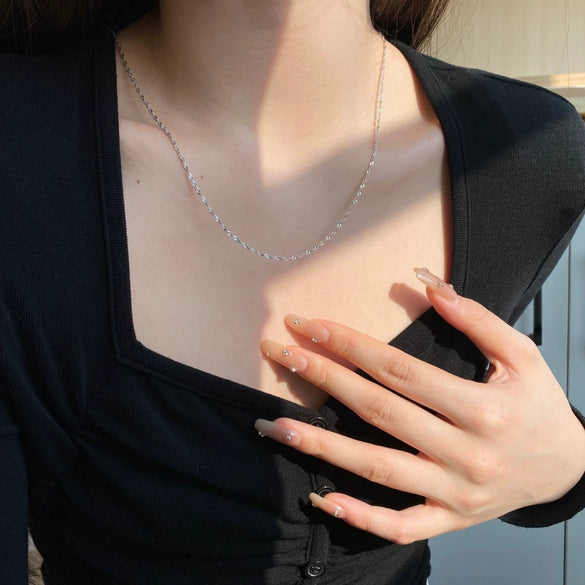 Wholesale Necklace 925 Sterling Silver Light Luxury Geometric Electroplated