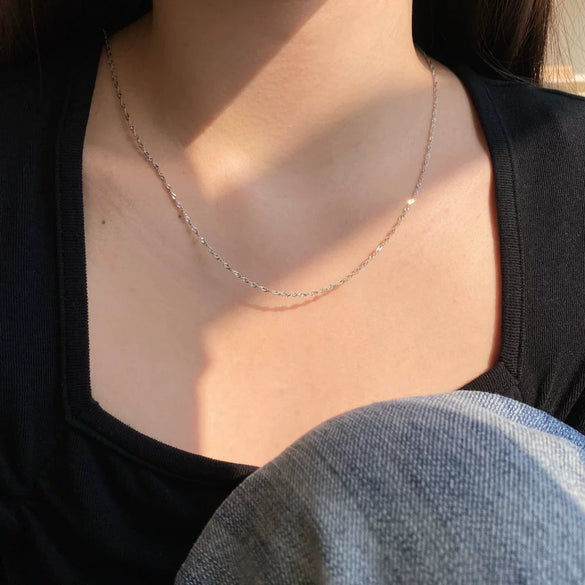 Wholesale Necklace 925 Sterling Silver Light Luxury Geometric Electroplated