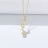 Wholesale Necklace 925 Sterling Silver Love Letter Pendant Cross Chain Micro Inlaid Zircon Light Luxury Romantic For Women
