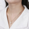Wholesale Necklace Sterling Silver 925 Natural Freshwater Pearl Baroque Oval Retro Geometric Electroplated