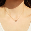 Wholesale Necklace 925 Sterling Silver Overlapping Double Hollow Heart Geometric Electroplated Ochain For Women