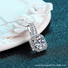 Wholesale Necklace 925 Sterling Silver Plated Pt950 Gold Star Pattern Four Claw Moissanite Pendant Cross Flower Chain For Women