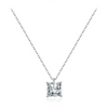 Wholesale Necklace 925 Sterling Silver Square Zircon Light Luxury Geometric Style For Women