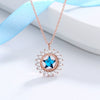 Wholesale Necklace 925 Sterling Silver Star Pendant Mixed Gem Inlay Accessories