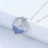 Wholesale Necklace 925 Sterling Silver Threedimensional Hollow Mermaid Inlaid Stone Electroplating Animal Style