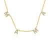 Wholesale Necklace 925 Sterling Silver Zircon Clavicle Chain With Letter Pattern