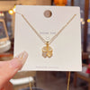 Wholesale Necklace Titanium Steel Bow Zirconia Mixed Gemstone Setting For Women