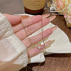 Wholesale Necklace Titanium Steel Bow Zirconia Mixed Gemstone Setting For Women