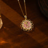 Wholesale Necklace Titanium Steel Copper Flower Heart Shape Electroplated Light Luxury Style For Women