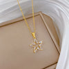 Wholesale Necklace Titanium Steel Copper Geometric Fivepointed Star Simple Light Luxury Elegant Gorgeous Cartoon Minimalist Unisex